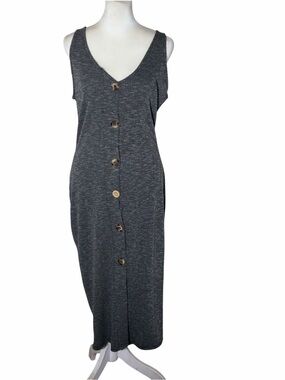 Blu Pepper gray midi tank dress Size Medium
